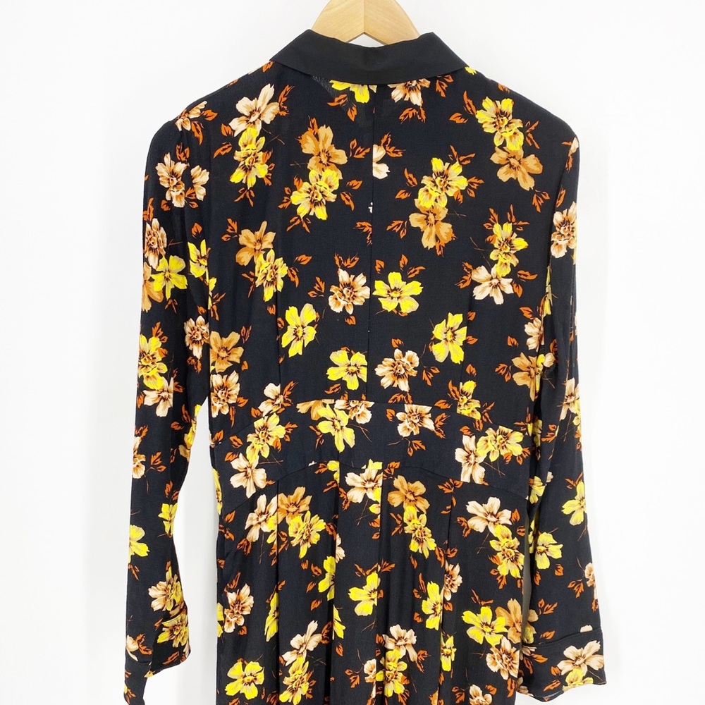 TOPSHOP Floral Long-Sleeve Maxi Dress Size 10 NWT - Picture 4 of 6